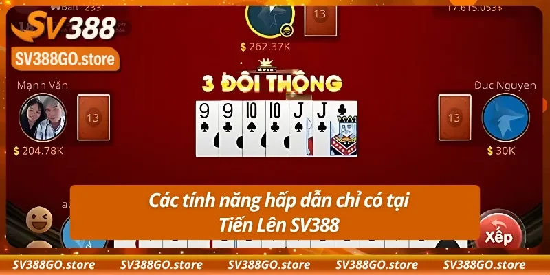 03 tính năng siêu thú vị trong Tiến Lên Miền Nam SV388 người chơi cần biết